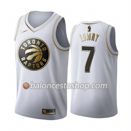 Camiseta Hombre NBA Toronto Raptors Kyle Lowry 7 2019-20 Nike Blanco Golden Edition Swingman